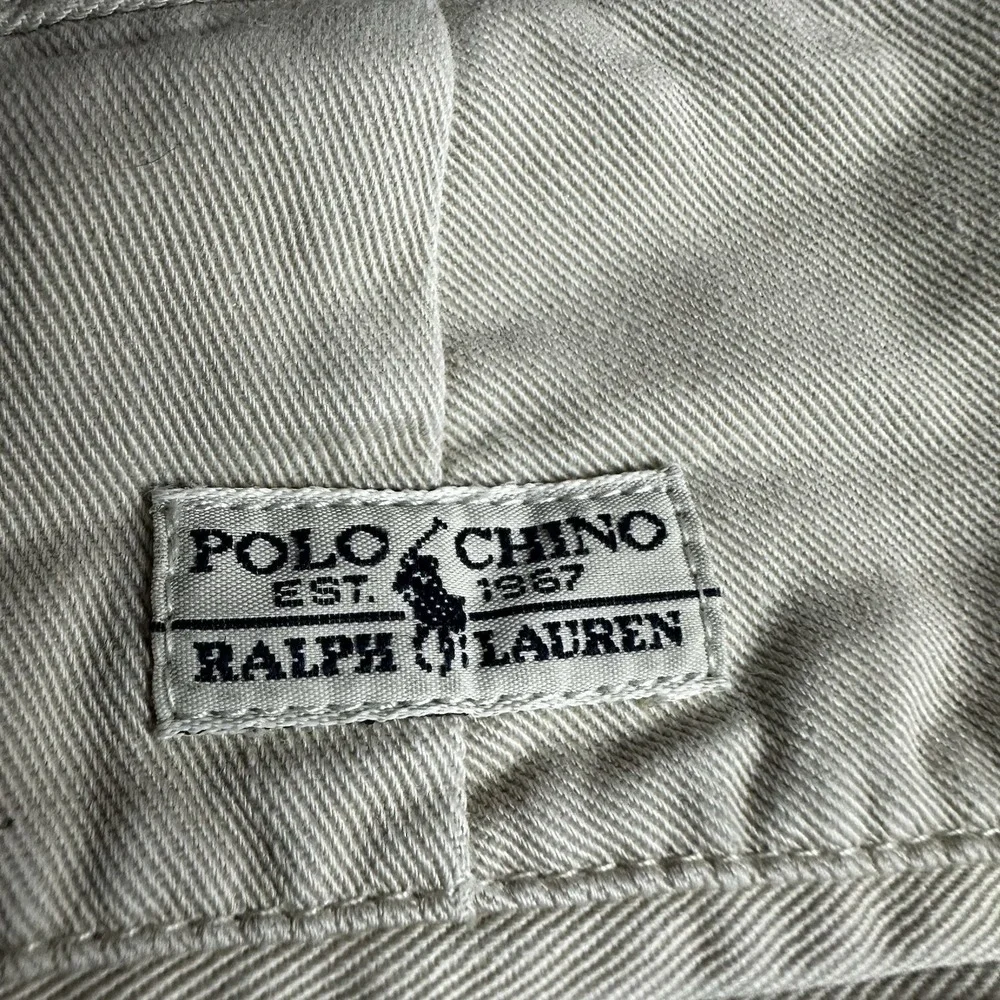 Vintage 90s Polo Ralph Lauren Andrew Pant Men 36x30 Khaki Pleated Chino Cotton